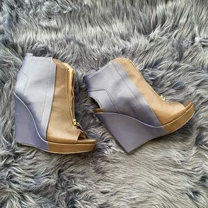 10 Crosby Derek Lam Nagy Brown Ankle Bootie Wedges
